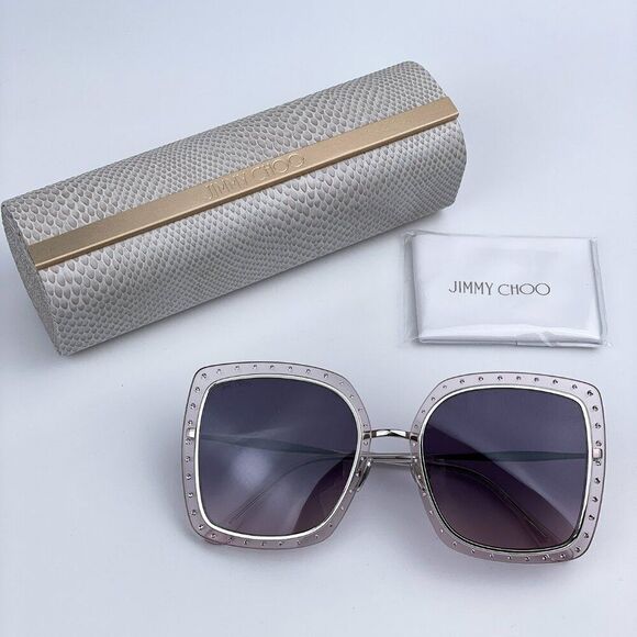 SALE! NEW Jimmy Choo DANY/S KTS Palladium Lilac Violet Square Women Sunglasses main image 8